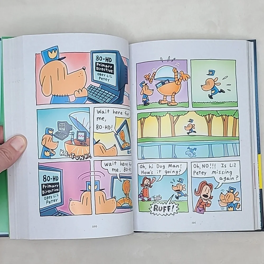 Kids/Childs Dog Man Two Book Set by Dav Pilkey 'Lord of the Fleas'/'And Cat Kid'